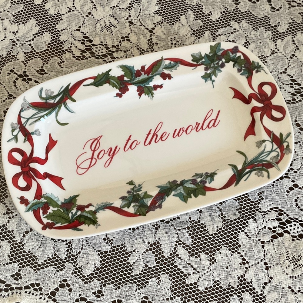 Martha Stewart Joy to the World Platter